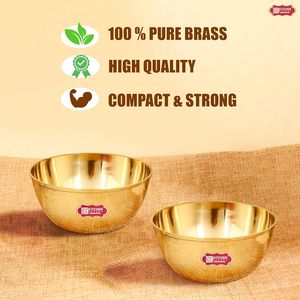 ชามทองเหลืองขัดเงาหรูหราทำด้วยมือสำหรับตกแต่งโต๊ะในห้องนั่งเล่นและตกแต่งห้องครัว - Product Image 3