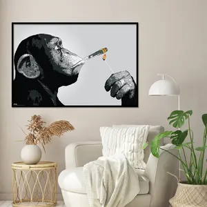 Póster de Lona Steez con Diseño de Monkey Joint Time para Decoración de Pared - Product Image 1