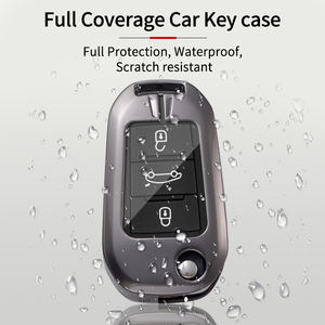 Housse de clé de voiture en alliage de Zinc pour Citroen C8 C4 <span class=keywords><strong>C5</strong></span> C3 C6 pour Peugeot 2008 3008 5008 308 508 407 207 coque Fob Holder Protector - Product Image 2