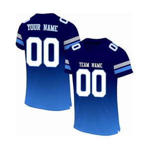 Camiseta de fútbol personalizada cosida/nombre impreso número de equipo para hombres adultos verano corto transpirable secado rápido OEM - Product Image 3