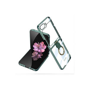 Premium Silicone TPU Ring Holder Case for Samsung for Galaxy Z Flip 6 Protective Foldable Electroplate <b>Cover</b> Models A34 A24 A55 - Product Image 1