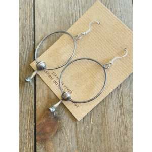 Pendientes Colgantes de Plata de Ley Estilo Vintage Navajo con Diseño de Flor y Gota de Agua, con Perlas, Diamantes, Topacios y Rubíes, Ideales para Fiestas - Product Image 3