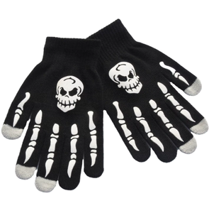 Guantes Térmicos de Punto para Ciclismo al Aire Libre, con Diseño de Calavera y Garras, Brillantes en la Oscuridad, con Pantalla Táctil Acrílica, para Adultos, Halloween - Product Image 6