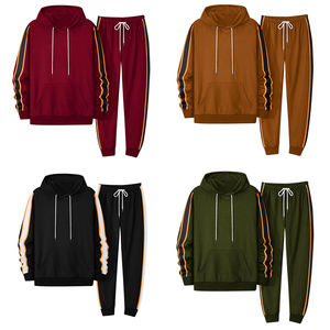 Ensemble de vêtements de sport d'hiver haute performance, vêtements de rue décontractés, logo personnalisé, OEM, survêtement de jogging pour homme, 100% coton biologique, personnalisé - Product Image 4