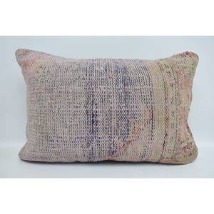 Premium Beige Kantha Patchwork Laine Oreiller 16x24 Pouces De Luxe Vintage Tissé Motif Portable Literie Fluffy Carré Anneau Caractéristiques - Product Image 1