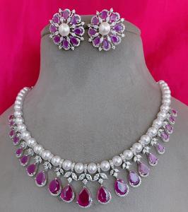 Conjunto de collar de circón brillante de lujo de excelente calidad con pendientes para boda, ropa de fiesta de compromiso para mujer - Product Image 3