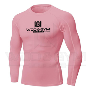 Gran oferta, camiseta de compresión de poliéster 100% de secado rápido personalizada para hombres para verano, ropa de entrenamiento y correr para gimnasio - Product Image 2