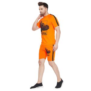 Conjunto de camisa y pantalones cortos de manga corta informal de verano para hombre, conjunto de traje transpirable cómodo de Color sólido para la temporada de primavera - Product Image 3