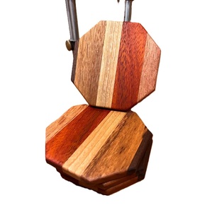 Hexagon Shape Highest Sell Walnut <b>Coasters</b> Wooden& Polished - Product Image 5