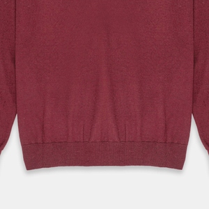 Pull marron à manches longues et col en V 100% coton de haute qualité respirant anti-rides anti-rétrécissement pour le fabricant d'hiver - Product Image 6