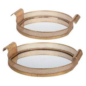 Bandeja Decorativa de Metal y Espejo, Ideal para Organizar y Exhibir Accesorios del Hogar - Product Image 3