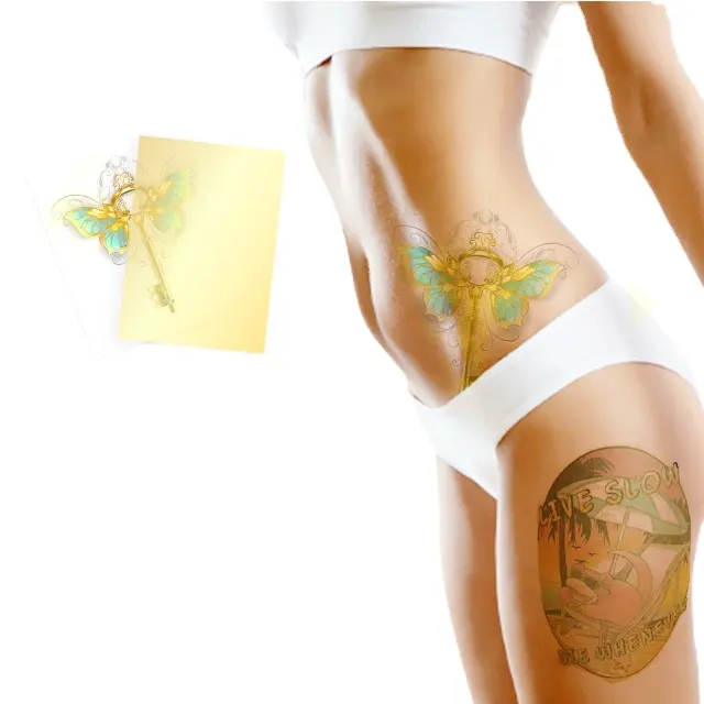 Winnaar Overdracht Langdurige Tattoo Transfer Papier Goud Effect Tijdelijke Tattoo Stickers Voor Huid, Body Art