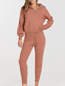 2025 recién llegados, chándales para mujer, chándal transpirable, conjunto de dos piezas para hombre, chándal ligero con capucha y media cremallera, 100% algodón - Product Image 6