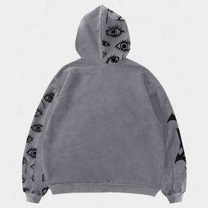 DTG DTF, sudadera con capucha y cremallera personalizada a todo color, diseño vibrante, cómodo forro polar cálido, ideal para uso informal al aire libre y moda diaria - Product Image 6