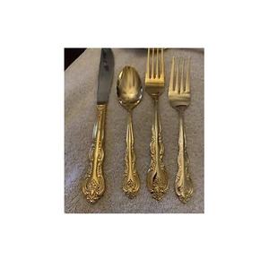 Juego de 5 cubiertos de acero inoxidable con cobre antiguo para Hotel, gran oferta, vajilla de Metal para el hogar a bajo precio - Product Image 2