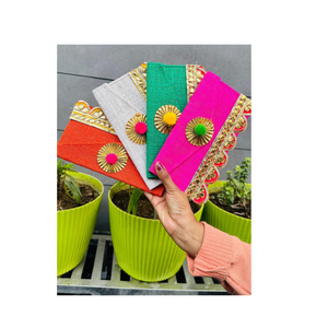 Tela India hecha a mano y atractivos sobres de dinero hechos a mano para sobres Shagun de recuerdo de boda para regalo de devolución - Product Image 2