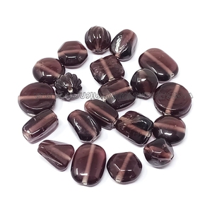 ลูกปัดแก้วหลากสีสี15x8ทรงกลมทรงไข่ทรงหลวมทำด้วยมือคริสตัลธรรมชาติสไตล์วินเทจสไตล์อินเดีย - Product Image 4