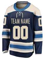 Jersey de hockey sobre hielo de poliéster unisex de alta calidad hecho a medida al por mayor en blanco liso ropa de equipo para hombres características nuevo logotipo nombre