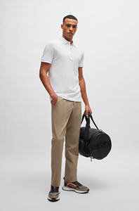 T-shirt polo en coton blanc de haute qualité pour homme, respirant et écologique avec broderie de logo personnalisée - Product Image 4