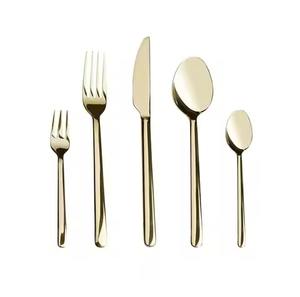 Ensemble de couverts de luxe en or et argent pour les mariages et les dîners, ensemble de couverts - Product Image 1