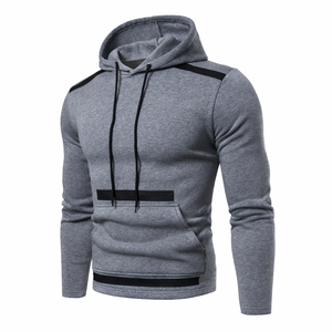 Sweat-shirt à capuche personnalisé pour homme, vêtements de sport à manches longues avec poche kangourou - Product Image 1
