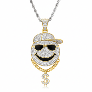 Collar con Colgante de Piedra Natural con Bisel Estilo Bohemio Americano, Cadena de Oro/Plata 14K con Incrustaciones de Diamantes, para Unisex - Product Image 2