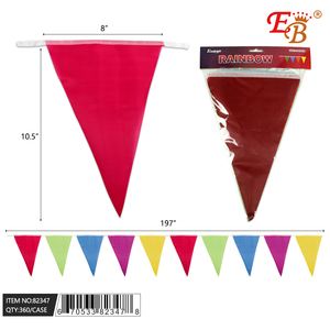 8 \ "X 10,5 \" Banners de fiesta triangulares coloridos 360PCs 30DZ/CS - Product Image 1