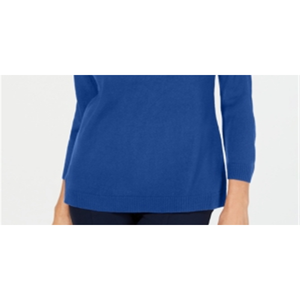 Maglione Casual da Donna Karen Scott con Scollo a V, Traspirante in Ciniglia, con Applicazioni, Blu, Taglie dalla XS alla X-Large, per le Stagioni Autunno-Inverno - Product Image 3