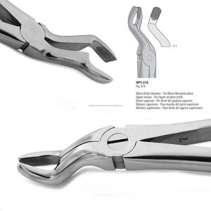 Pinzas de Extracción Dental Manuales WORLD PRECISION SURGICAL WPS-67A para Molares Superiores y Dientes del Sabiduría, Acero Inoxidable Quirúrgico, Aprobado por la CE - Product Image 3