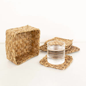 Eco friendly water hyacinth <b>coasters</b> for drinks hand woven <b>coaster</b> dining <b>table</b> accessories - Product Image 3