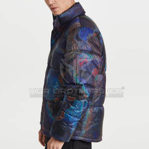 Doudoune légère à capuche et respirante pour homme pour l'hiver par temps froid avec col montant et fermeture à glissière complète Logo avant - Product Image 3