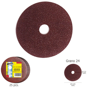 Disco abrasivo in ferro 115x22 mm. Grano 24 (Confezione da 25 unità) - Product Image 1