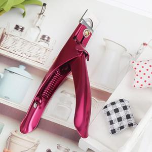 Coupe-ongles en acier au carbone pour acrylique, lame tranchante, durable, rose rouge, coupe-ongles d'orteil, coupe-ongles artificiels, nouveau design plat - Product Image 2