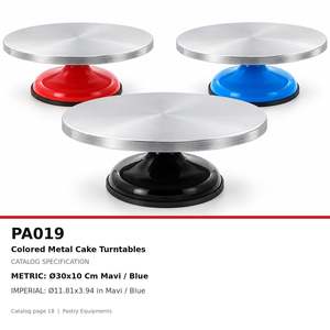 จานหมุนเค้กสแตนเลส Fida - สีฟ้า - Product Image 4