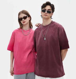 Camiseta personalizada desgastada con lavado ácido para hombre, camisetas de gran tamaño, camisetas Vintage con estampado Dtg lavado de verano, camiseta para hombre - Product Image 4