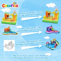 Château gonflable COCOFISH Lapin Carotte pour enfants, château de saut gonflable d'extérieur, maison de jeu gonflable pour jardin, fête d'anniversaire