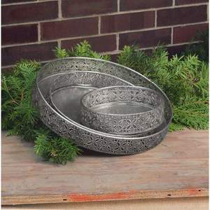 Vaisselle design antique plateau de service en métal de première qualité plateau de grande taille pour les fêtes plateau de service alimentaire - Product Image 4