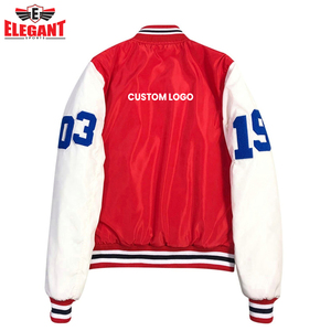 OEM Customized Logo <b>Leather</b> Sleeve Varsity Jackets Best Selling Highest Quality Street Wear Men Varsity Jackets - Product Image 2
