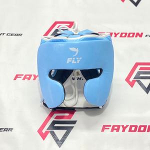 Protège-tête de sparring confortable et réglable FLY bleu ciel avec logo personnalisé pour le kickboxing et le Muay Thai, casque ouvert Twins - Product Image 1