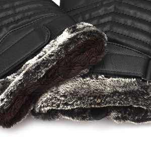 Diseña tu propio logotipo Guantes de invierno de cuero En stock Guantes de invierno ligeros de alta calidad para la venta - Product Image 6