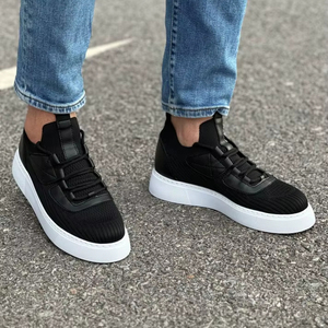 Ramer Ch2425 TBT Zapatillas De Hombre Negro Blanco Y Beige - Product Image 1