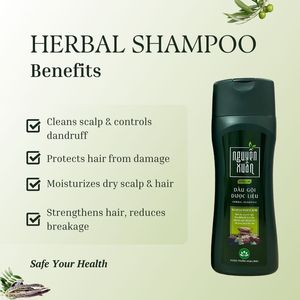 Advanced Herbal <b>Shampoo</b> for Dry Hair Deep Moisturizing Repair Restore Damaged Hair Smooth Soft Finish, Premium Hair Care - Product Image 2