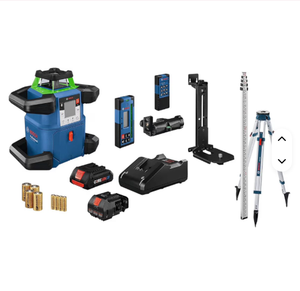 มีสินค้าในสต็อก GRL4000-90CHVK REVOLVES 18V ชุดเลเซอร์โรตารี่แบบปรับระดับอัตโนมัติ แสงสีเขียว แนวตั้งและแนวนอน - Product Image 2