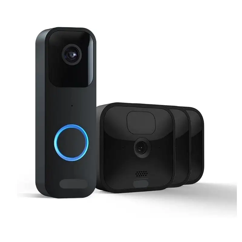 NUEVO PRODUCTO Video Doorbell + 3 Outdoor (3rd Gen) sistema de cámara Audio bidireccional, video HD, alertas de aplicación de movimiento y timbre y Alexa