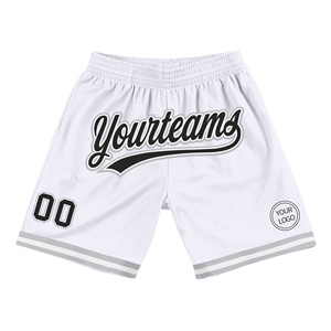 Industrie Direct Engro Sportswear Authentique Short de basket-ball Throwback Confortable Personnalisé Gris Blanc-Noir 100% Polyester Solide - Product Image 3