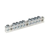 Barre de liaison neutre en alliage d'aluminium PCB 6061-T6 Pk15gta & Barre de bus de mise à la terre à 15 pôles avec cosses mécaniques AWG ECGB