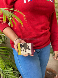 Bolso de mano de piel de vaca, billetera elegante e informal, tarjetero, monedero pequeño - Product Image 3
