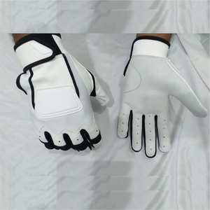 Gants de frappe de baseball en cuir Cabretta professionnels, confortables, à sangle réglable robuste et fermeture auto-agrippante - Product Image 3