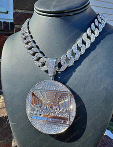 Cadena Cubana Miami de 24 mm, Estilo Hip Hop, Plata de Ley, Collar con Incrustaciones de Circonitas, Cierre de Caja, para Hombre, para Fiestas y Eventos - Product Image 5