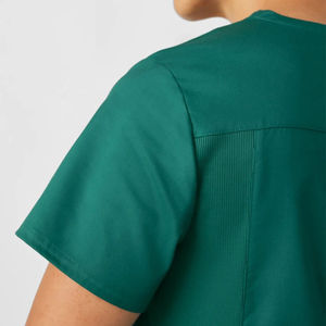 Ensemble de blouses d'infirmière pour hommes, couleur unie, confortable, col en V, vêtements médicaux pour hôpitaux et cliniques, logo personnalisé disponible - Product Image 3